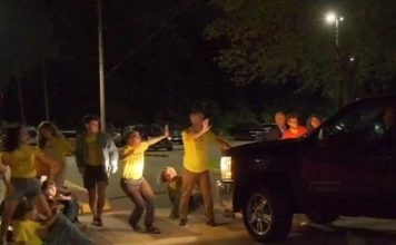 Truck driven into protesters at US detention centre – BBC News