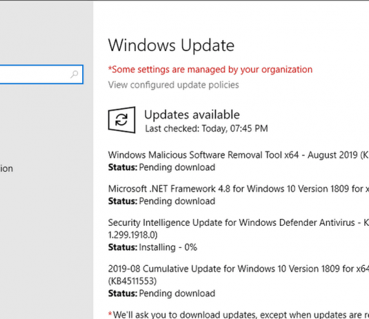 Microsoft Windows Security Updates August 2019 overview – Ghacks Technology News