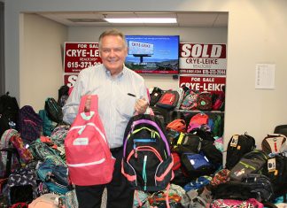 Crye-Leike Real Estate donates 494 backpacks to nonprofit for troubled students – Franklin Home Page